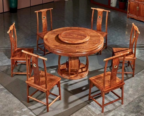北京韵之道红木圆台餐桌
